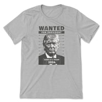 Load image into Gallery viewer, Donald Trump Mugshot Tee Athletic Heather color
