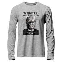 Load image into Gallery viewer, Donald Trump Mugshot Long Sleeve Shirt Athletic Heather color

