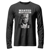 Load image into Gallery viewer, Donald Trump Mugshot Long Sleeve Shirt dark grey heather color
