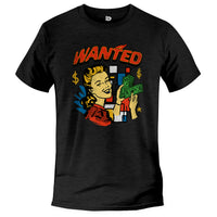 Load image into Gallery viewer, Wanted Tee black heather color
