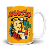 Load image into Gallery viewer, Wanted Mug 15oz yellow color
