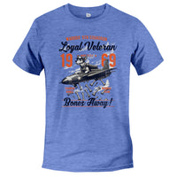 Load image into Gallery viewer, war dog loyal veteran tshirt heather columbian blue
