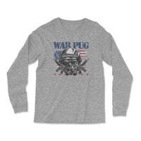 Load image into Gallery viewer, War Pug Long Sleeve Shirt Atheltic Heather Color
