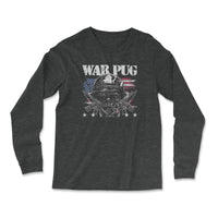 Load image into Gallery viewer, War Pug Long Sleeve Shirt Black Heather Color
