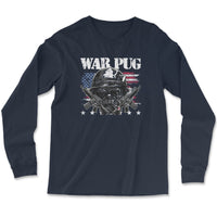 Load image into Gallery viewer, War Pug Long Sleeve Shirt Navy Color

