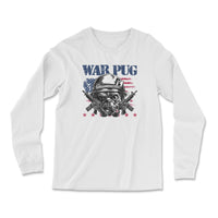 Load image into Gallery viewer, War Pug Long Sleeve Shirt White Color
