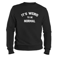 Load image into Gallery viewer, Weird to Be Normal Crewneck Sweatshirt black color
