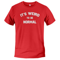Load image into Gallery viewer, Weird to Be Normal Tee red color
