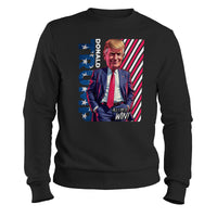 Load image into Gallery viewer, Win Chibi Donald trump Sweatshirt black color
