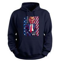Load image into Gallery viewer, Win Chibi Donald Trump Hoodie navy color

