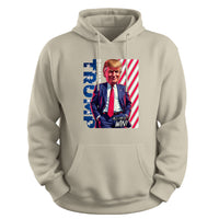 Load image into Gallery viewer, Win Chibi Donald Trump Hoodie sand color

