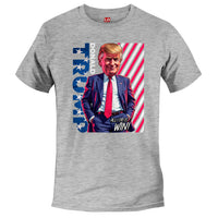 Load image into Gallery viewer, Win Chibi Donald Trump T shirt Athletic Heather color
