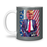 Load image into Gallery viewer, Win Chibi Donald trump 11oz Mug dark grey Color
