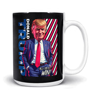 Load image into Gallery viewer, Win Chibi Donald trump 15oz Mug Black Color
