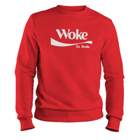 Load image into Gallery viewer, Woke Go Broke Crewneck Sweatshirt Red color
