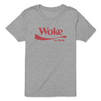 Load image into Gallery viewer, Woke Go Broke Youth T-Shirt Athletic Heather Color
