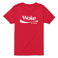Load image into Gallery viewer, Woke Go Broke Youth T-Shirt Red color
