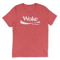 Load image into Gallery viewer, Woke Go Broke Premium Triblend T-Shirt Red Color
