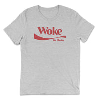Load image into Gallery viewer, Woke Go Broke Premium Triblend T-Shirt White Color
