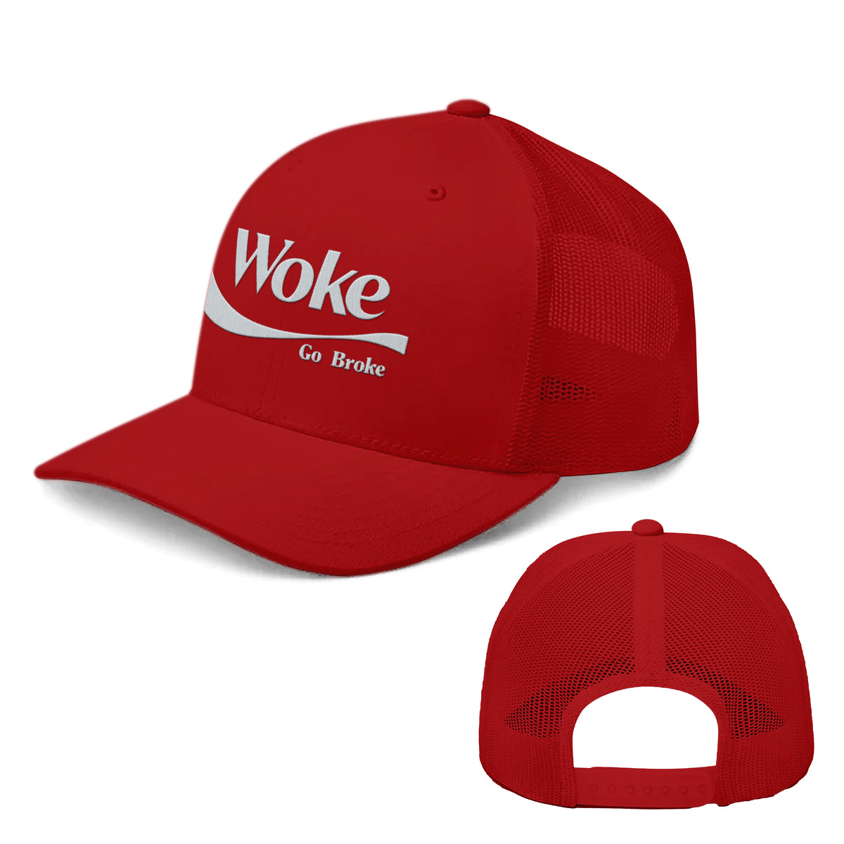 Woke Go Broke Trucker Hat