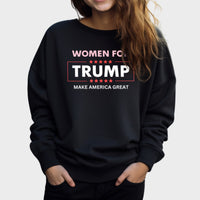 Load image into Gallery viewer, women for trump crewneck sweatshirt
