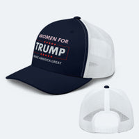 Load image into Gallery viewer, Women For Trump Trucker Hat
