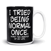 Load image into Gallery viewer, Worst 2 Mins Mug 15oz black color
