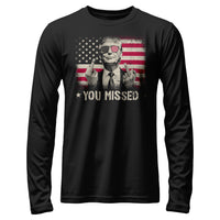 Load image into Gallery viewer, You Missed Trump Long Sleeve Shirt black color
