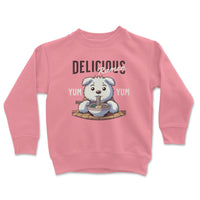 Load image into Gallery viewer, Delicious Ramen Youth Crewneck safety pink color
