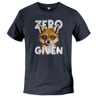 Load image into Gallery viewer, zero fox given humor tshirt, heather navy
