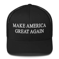 Load image into Gallery viewer, Dark MAGA Trucker Hat black color
