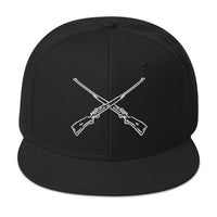 Load image into Gallery viewer, Crossed Rifle Snapback Hat front view
