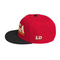 Load image into Gallery viewer, MAGA OG Snapback Hat red black  color
