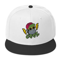 Load image into Gallery viewer, Cool Monkey Snapback Hat black white color front view
