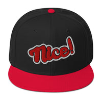 Load image into Gallery viewer, Nice Snapback Hat red black color front view
